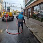 EPS Barranca desinfecta las principales calles de la ciudad
